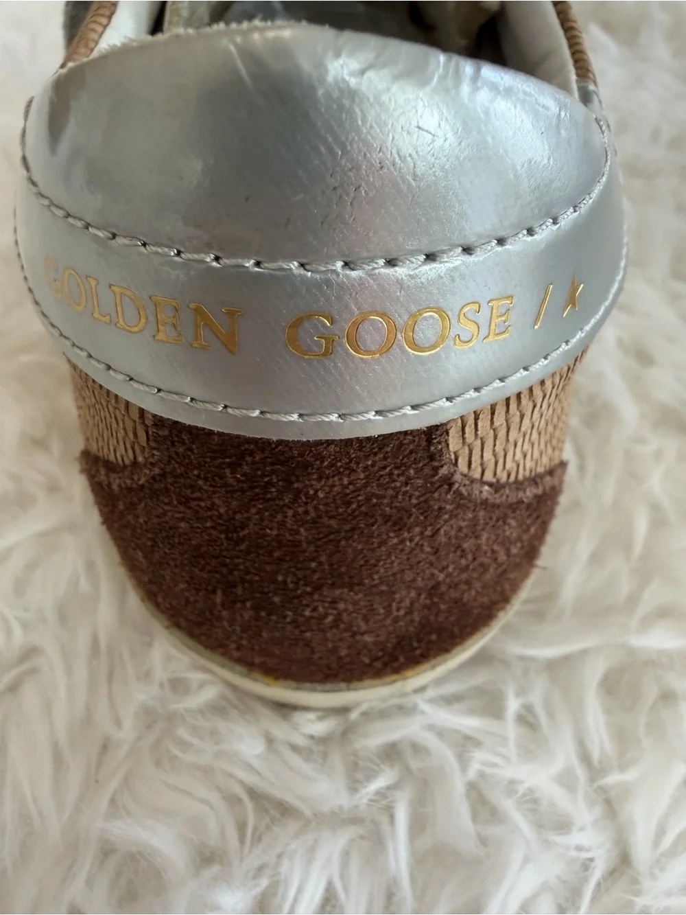 Golden Goose Deluxe Brand Super-Star GGDB Blue Glitter Star Size 37 US 7